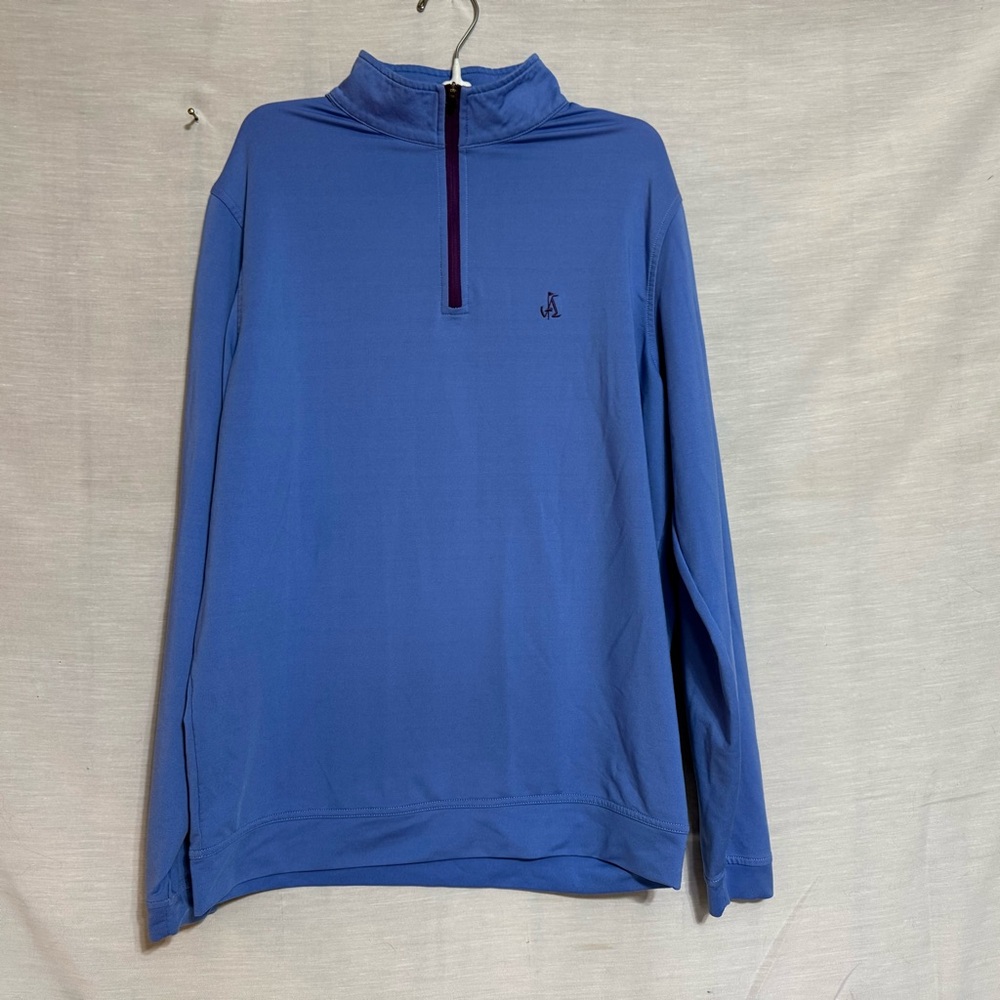 Peter Millar Blue Performance Pullover With Logo - image 1